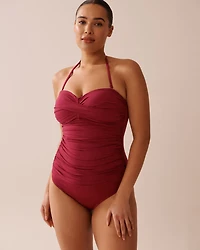 SOLID Bandeau One-piece Swimsuit