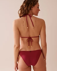DEEP RED Triangle Bikini Top