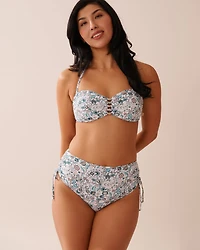 TEAL BLUE Bandeau Bikini Top