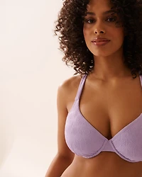 SERENE BLUE D Cup Plunge Bikini Top