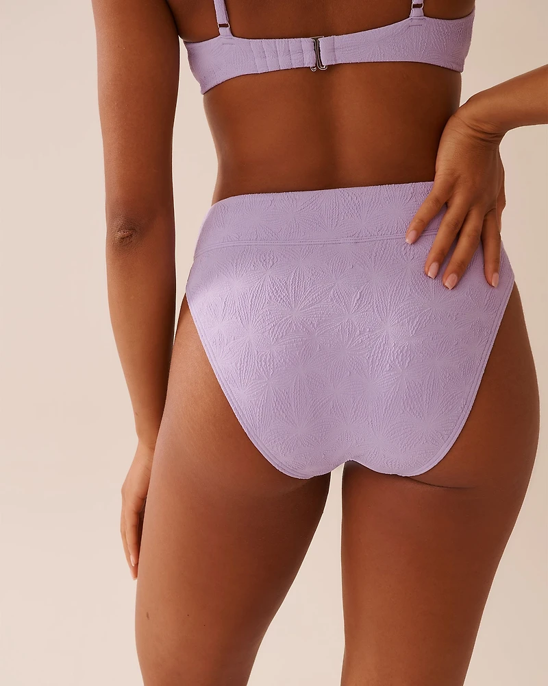 LAVENDER POP Textured High Waist Brazilian Bikini Bottom