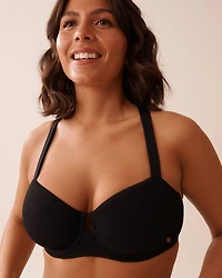 Haut de bikini balconnet bonnet D texturé SOLID