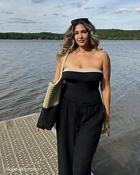 JULIA Built-in Control Bandeau One-piece Swimsuit
