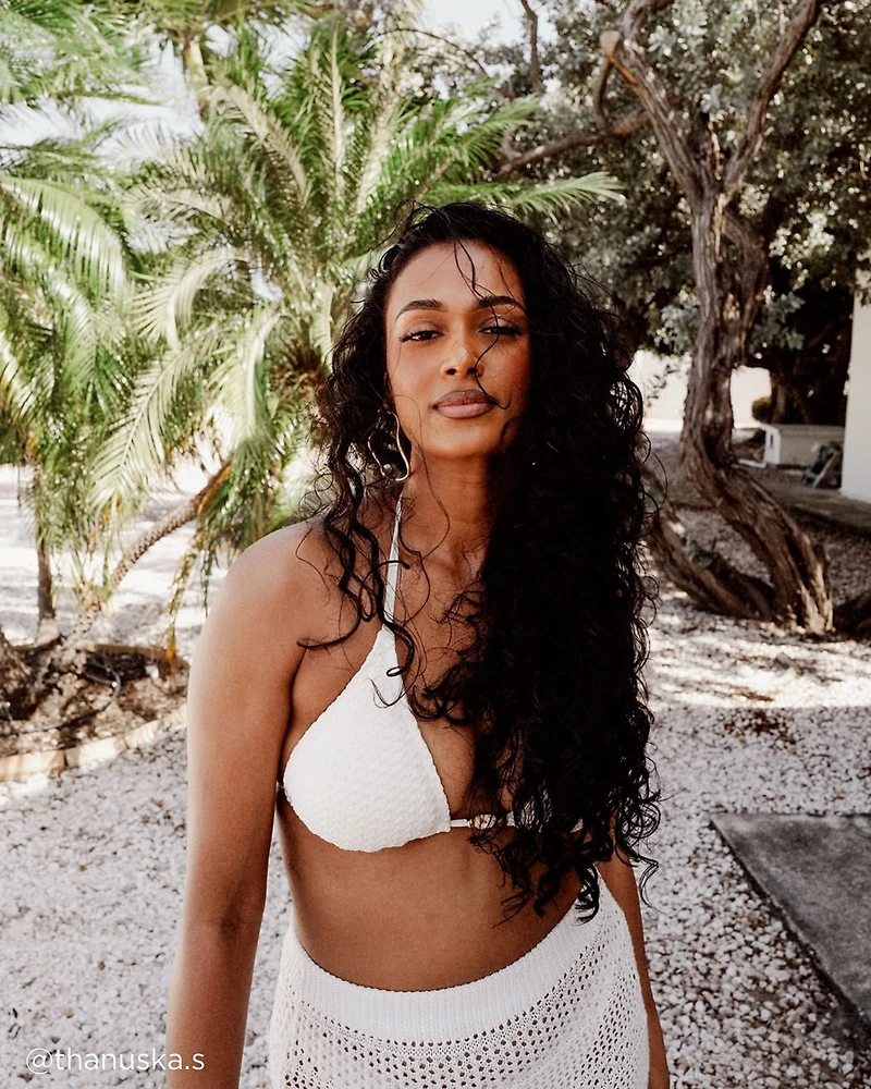 SOLID Crochet Triangle Bikini Top
