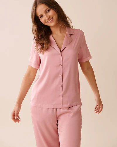 Satin Button-down Shirt