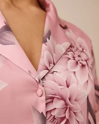 Chemisier manches courtes en satin