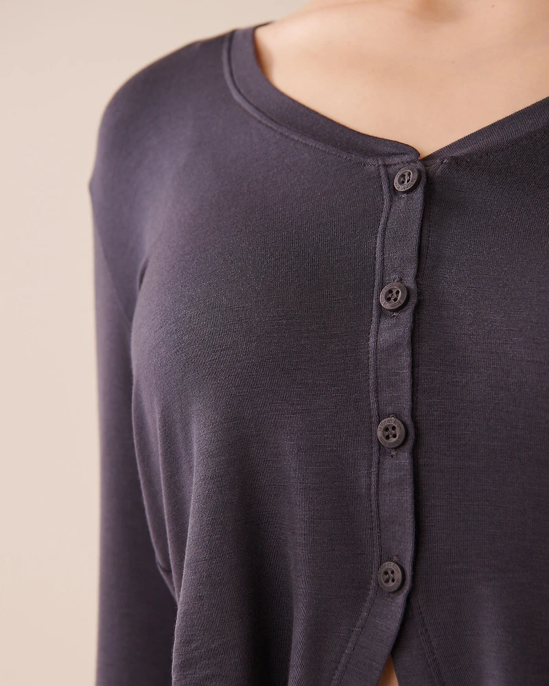 Soft Jersey Long Sleeve Crop Top