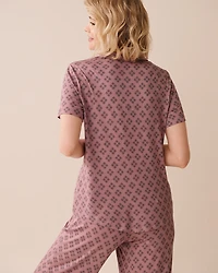 Soft Jersey Short Sleeve Button-down Shirt