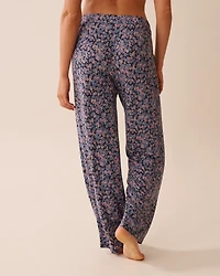 Pantalon de pyjama en jersey doux imprimé à fleurs