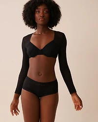 Long-Sleeve Leopard Lace 2-piece Set