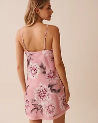 Nuisette en satin et chiffon