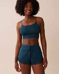 Camisole courte détail de dentelle