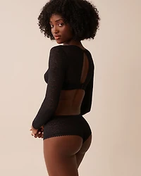 Long-Sleeve Leopard Lace 2-piece Set