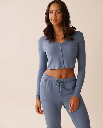 Soft Jersey Long Sleeve Crop Top