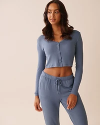 Soft Jersey Long Sleeve Crop Top