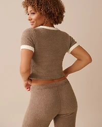 T-shirt court en chenille