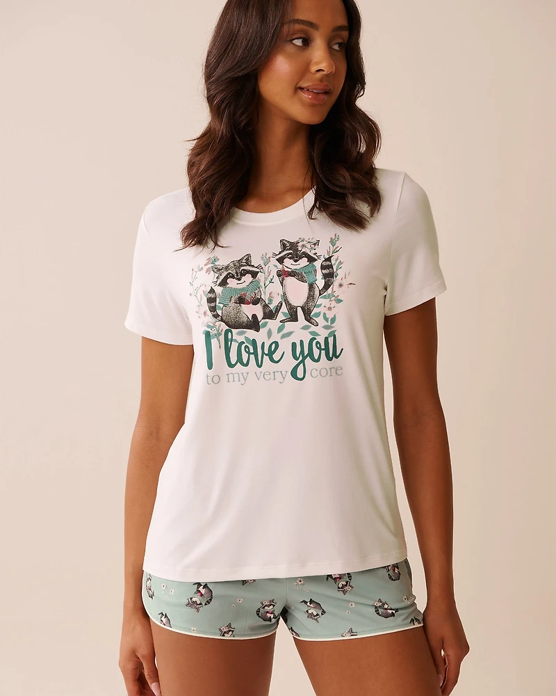 Raccoon Print Super Soft T-shirt