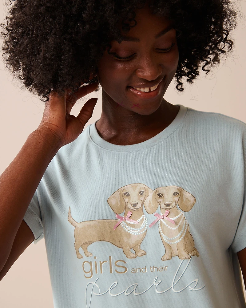 Floral Print Recycled Fibers Crew Neck T-shirt
