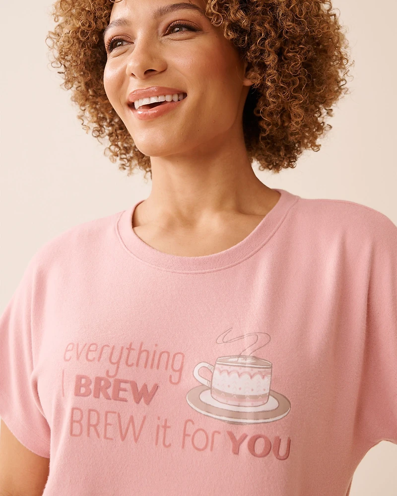 T-shirt en fibres recyclées imprimé floral