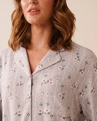 Floral Print Recycled Fibers Button-down Shirt