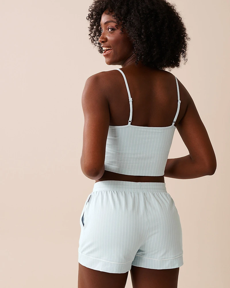 Cotton Crop Cami with Shelf Bra