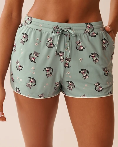 Dachshund Print Super Soft Pajama Shorts