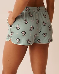 Dachshund Print Super Soft Pajama Shorts