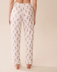 Pantalon de pyjama ultra doux imprimé teckel