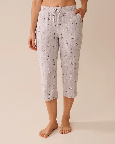 Floral Print Recycled Fibers Pajama Capris