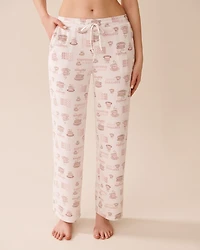 Pantalon de pyjama en fibres recyclées imprimé floral