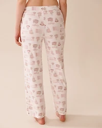 Pantalon de pyjama en fibres recyclées imprimé floral