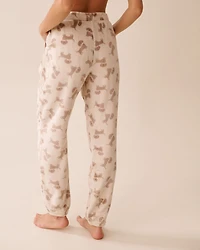 Dachshund Print Soft Plush PJ Set