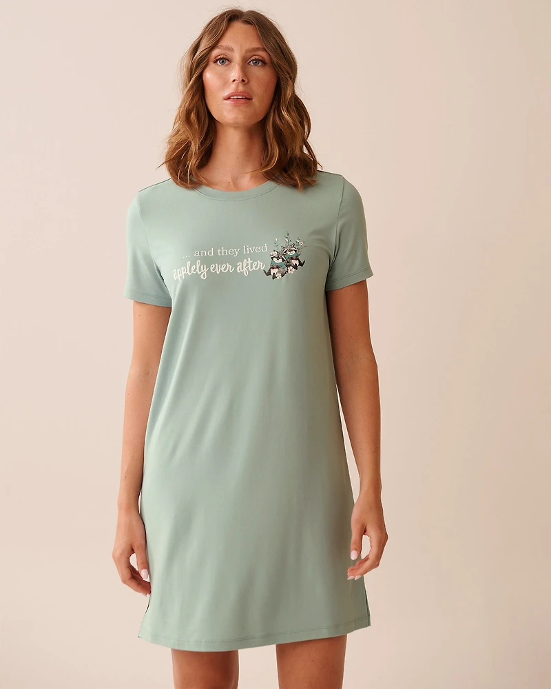 Raccoon Print Super Soft Sleepshirt