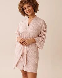 Pink Leopard Print Super Soft Kimono