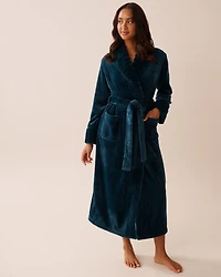 Long Faux Fur and Soft Plush Robe