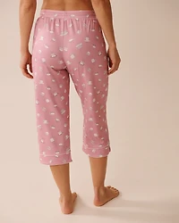 Coffee Cup Print Super Soft Pajama Capris