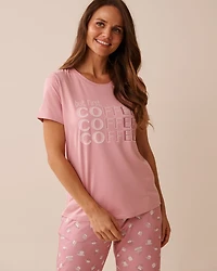 Coffee Print Super Soft T-shirt