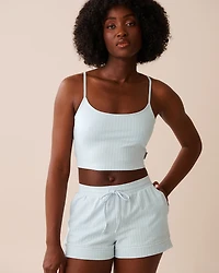 Cotton Crop Cami with Shelf Bra