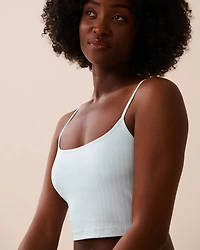 Cotton Crop Cami with Shelf Bra