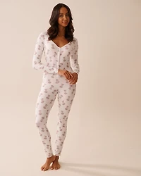 Combinaison ultra douce imprimé teckel