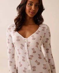 Combinaison ultra douce imprimé teckel