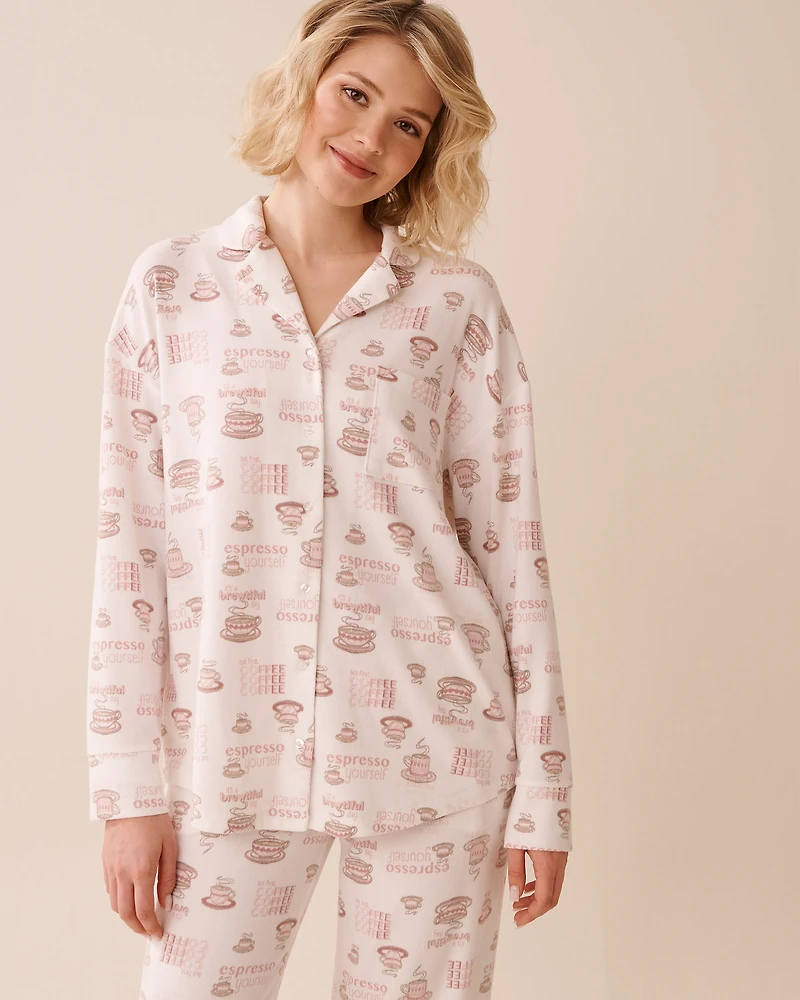 Chemisier en fibres recyclées imprimé floral