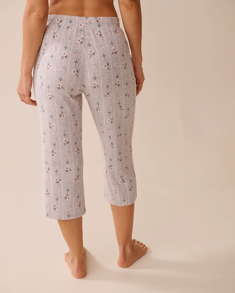 Floral Print Recycled Fibers Pajama Capris