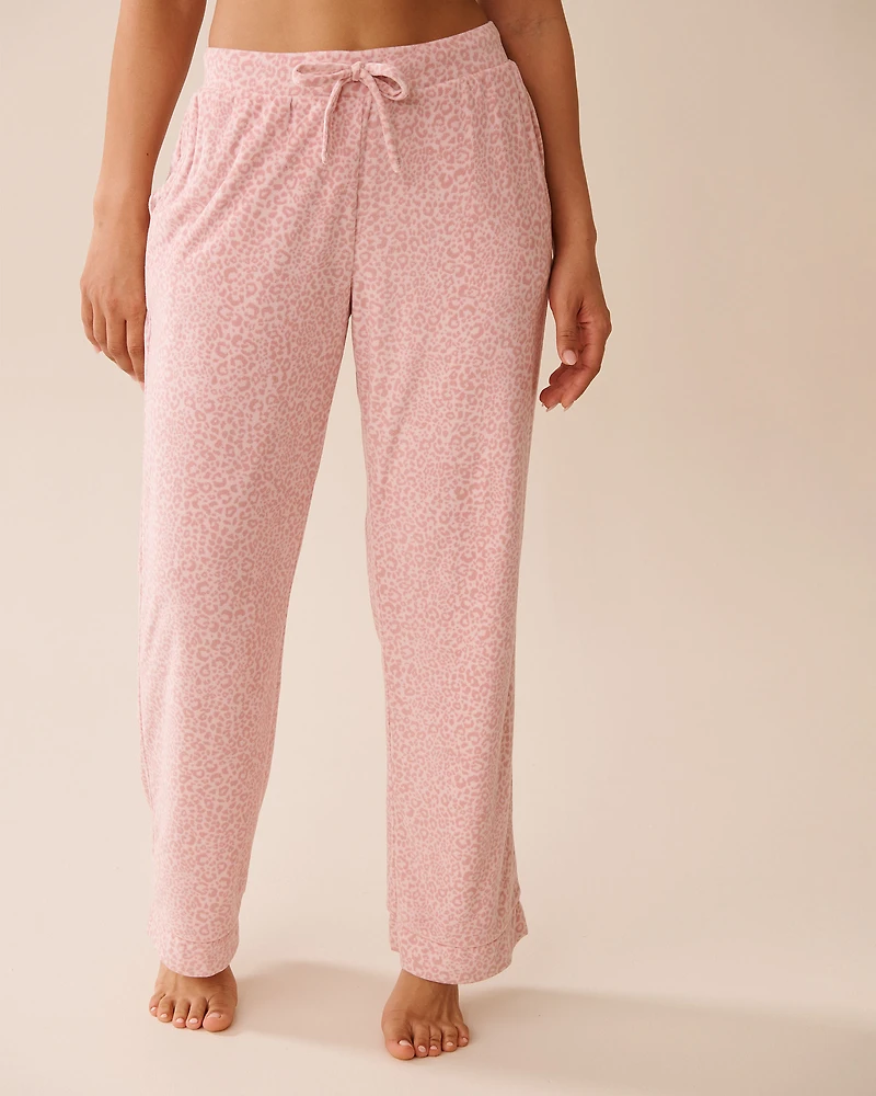 Floral Print Soft Velour PJ Set