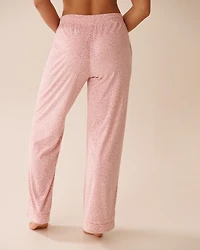 Floral Print Soft Velour PJ Set