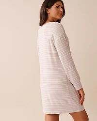 Pastel Stripe Recycled Fibers Long Sleeve Sleepshirt