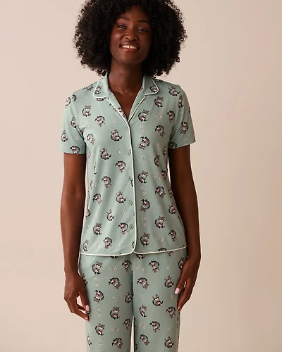 Dachshund Print Super Soft Button-down Shirt