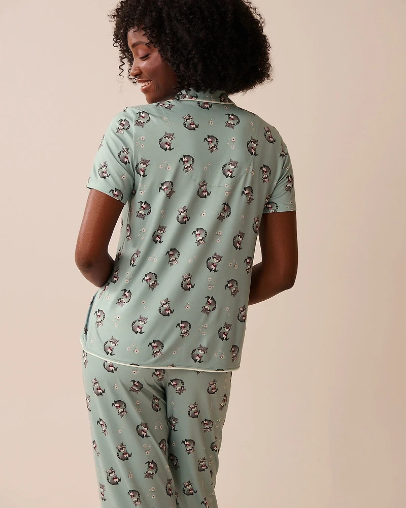 Dachshund Print Super Soft Button-down Shirt