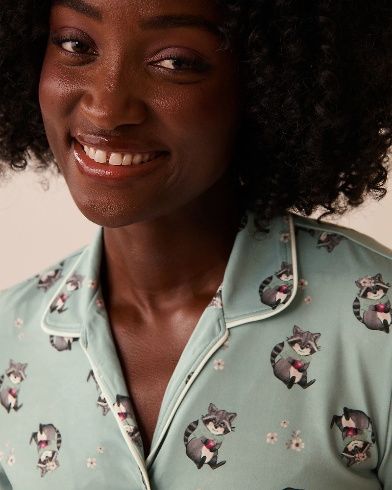 Dachshund Print Super Soft Button-down Shirt