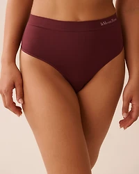 Culotte tanga taille haute en tissu sans coutures